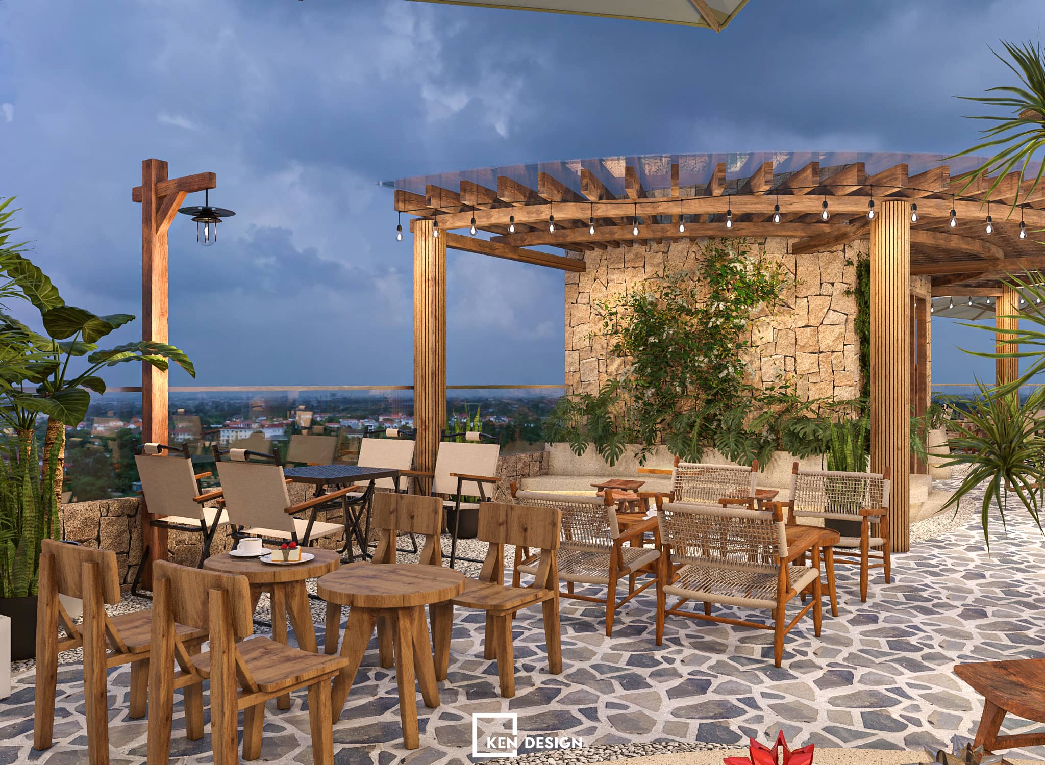 Thiết kế quán Win Lucky coffee & tea